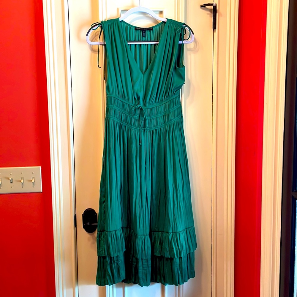 White House Black Market polyester silk sleeveless dress